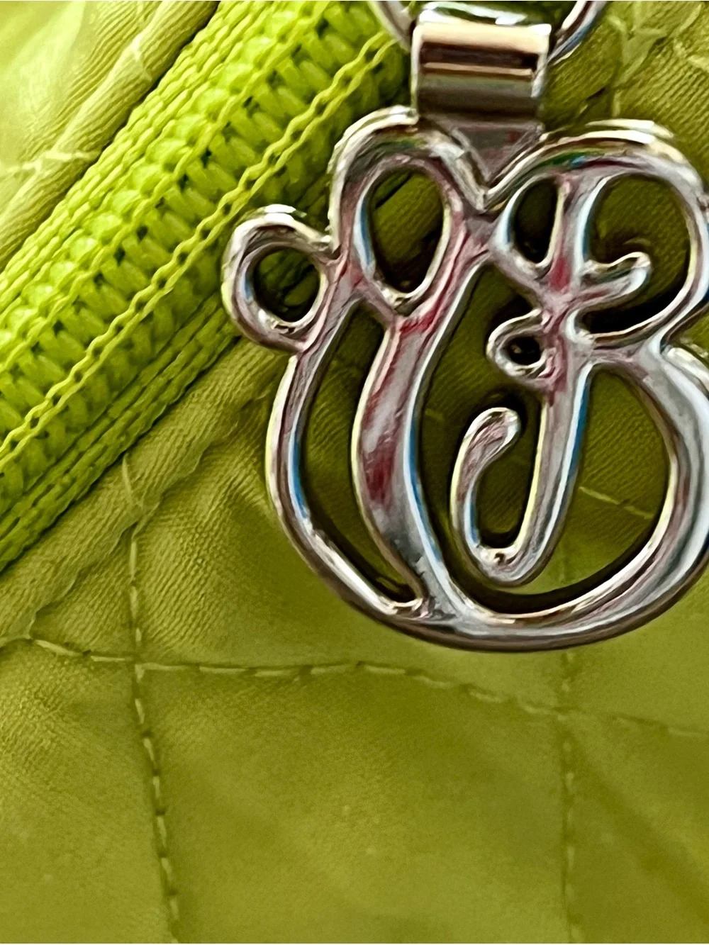 Vera Bradley Quilted Lime Green Shoulder Bag